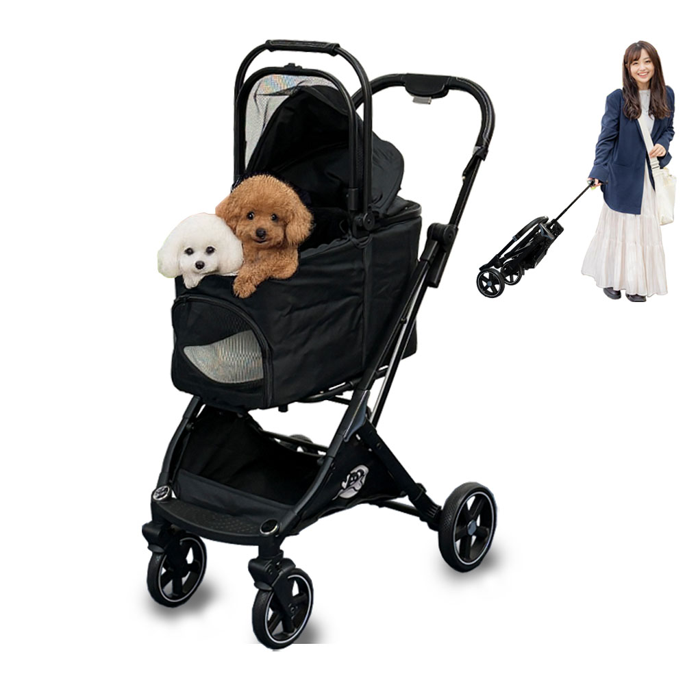 ナイスウェイ(nice way) 折り畳み式 ペットカー 犬用 猫用 子豚 ノーパンクタイヤ