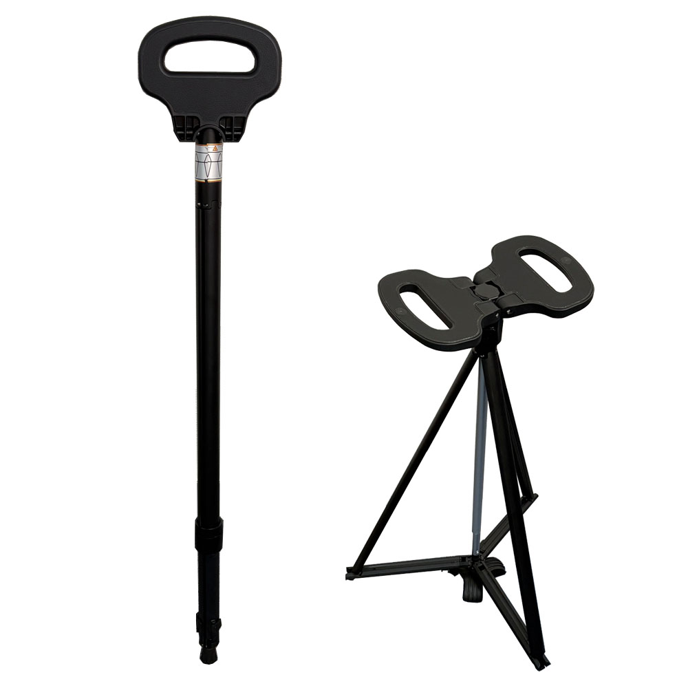 ナイス ウェイ(Nice Way) やすらぎステッキチェア アルミ 軽量 伸縮 クラッチ