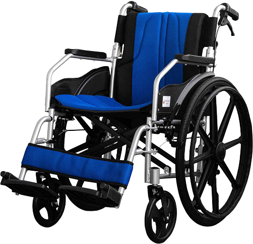 青色の車椅子